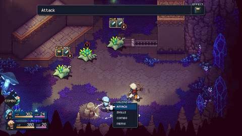 Fighting a cave battle in Sea Of Stars (2023)