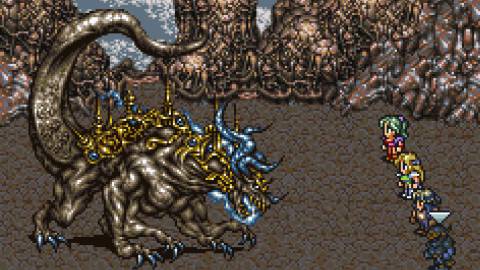 Fighting Atma in Final Fantasy 6 (SNES)