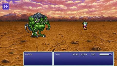 Fighting Humbaba in Final Fantasy 6 (Switch)