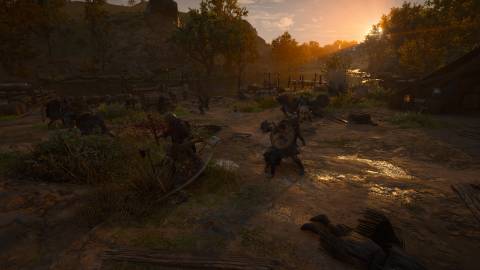 Fighting soldiers in Assassin’s Creed Valhalla (2020)