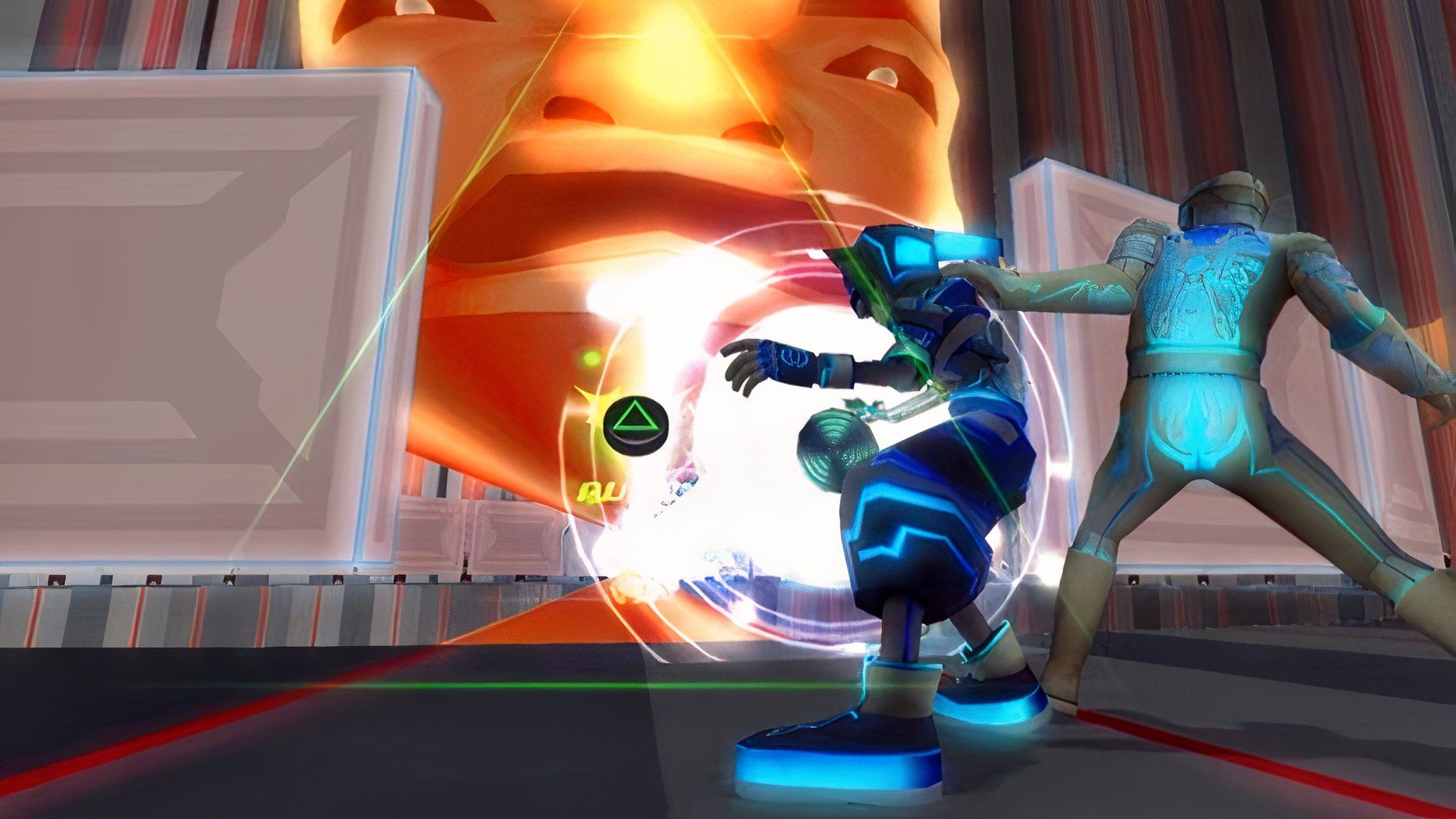 Fighting the Tron boss in Kingdom Hearts 2 (2006)