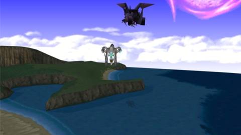 Flying the airship in Final Fantasy 7 (1997)