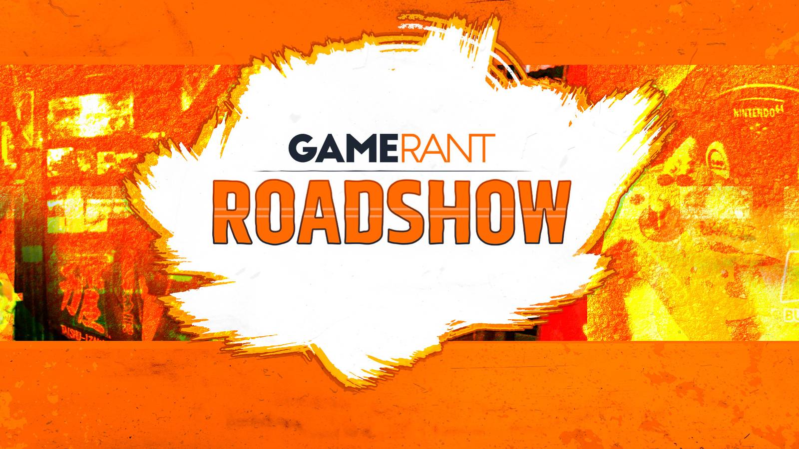 the best war games roadshow logo over orange background