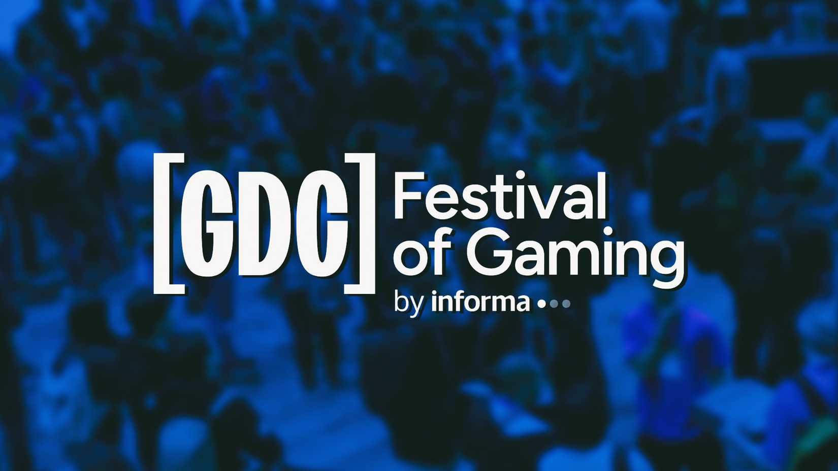 GDC Festival of Gaming by Informa logo in front of blurred blue tinted audience composite