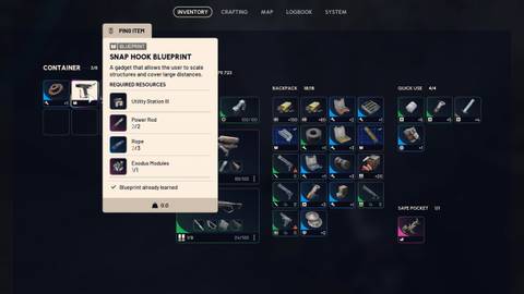 Getting Snap Hook Blueprint ARC Raiders