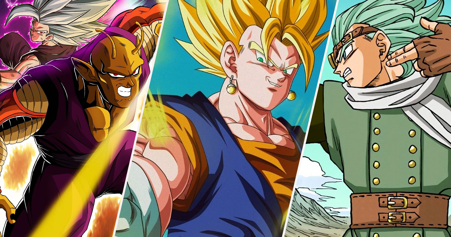 Gohan Beast, Orange Piccolo, Super Saiyan Vegito, and Granolah