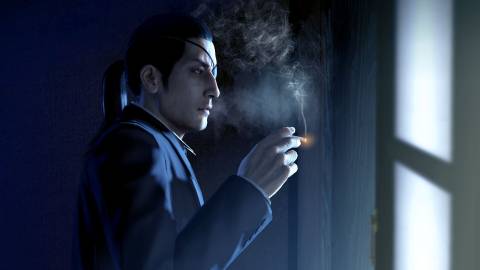 Goro smoking in Yakuza 0 (2015)