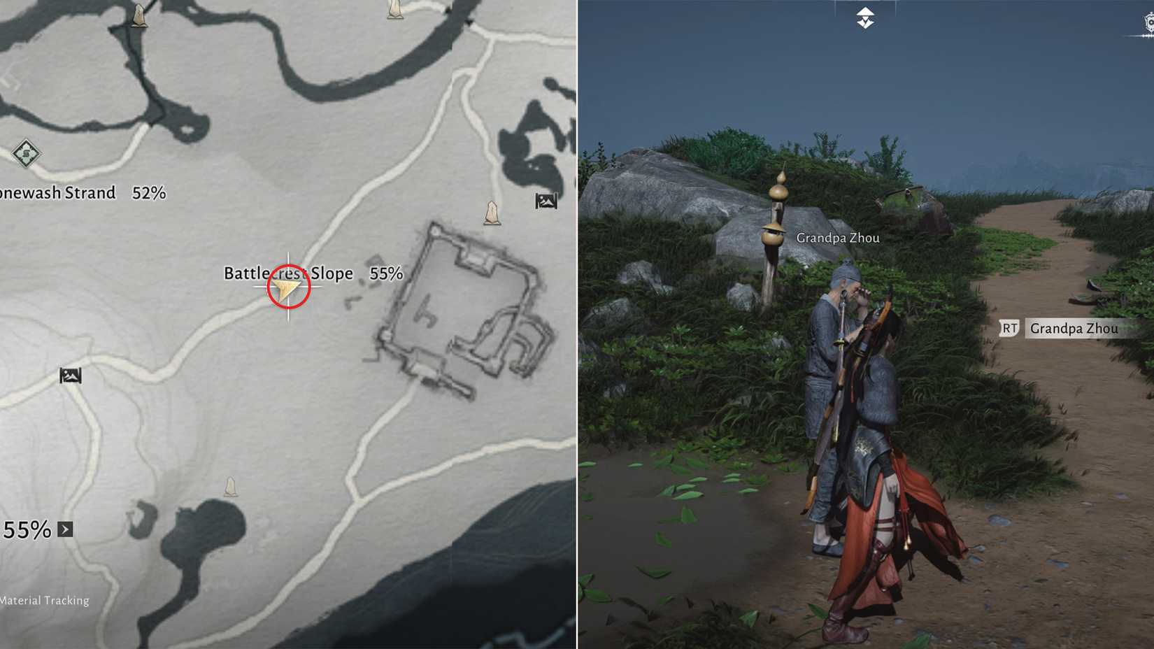 grandpa zhou location in wwm