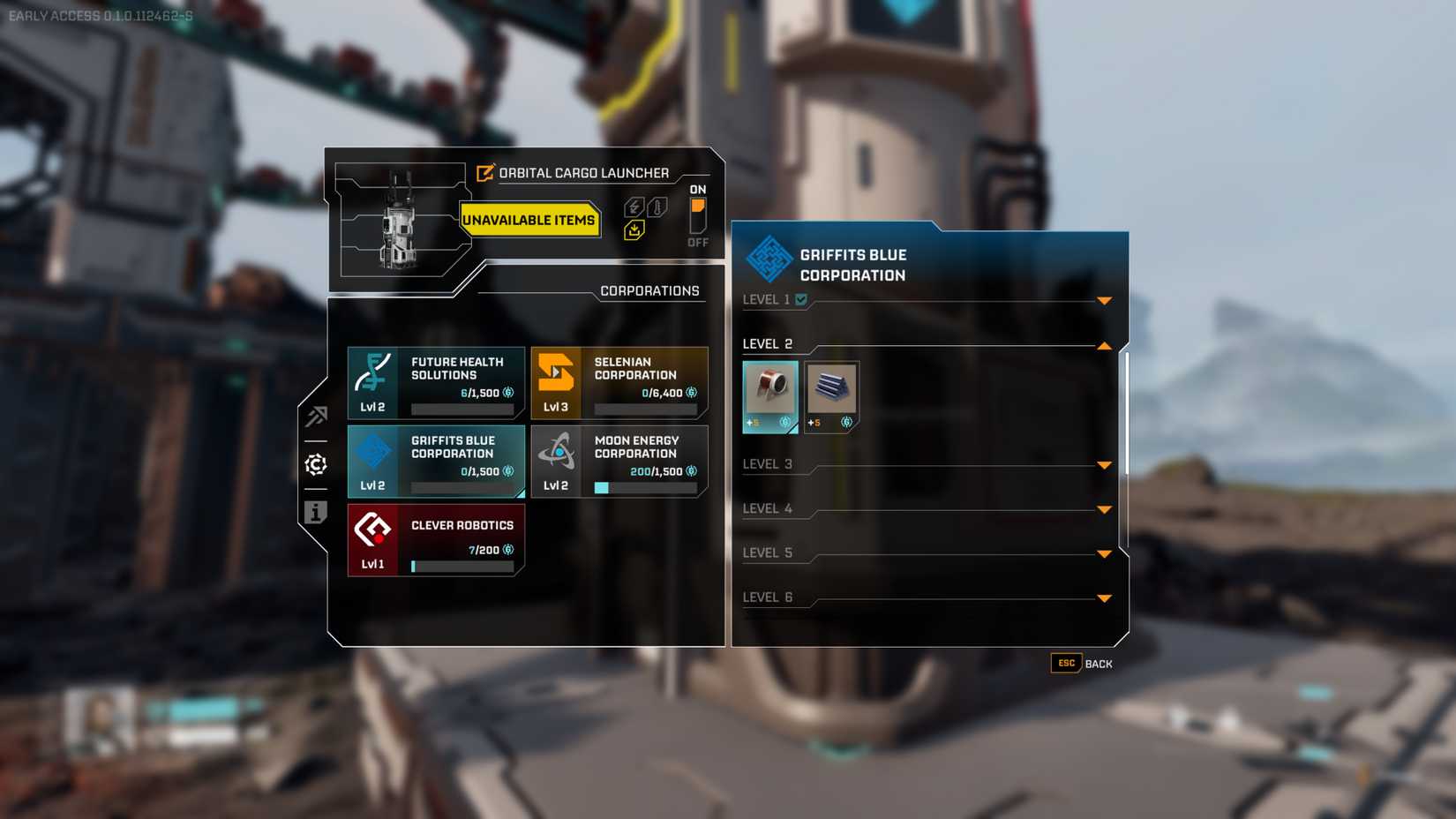 griffits blue corporation level 2 request unlock grenades