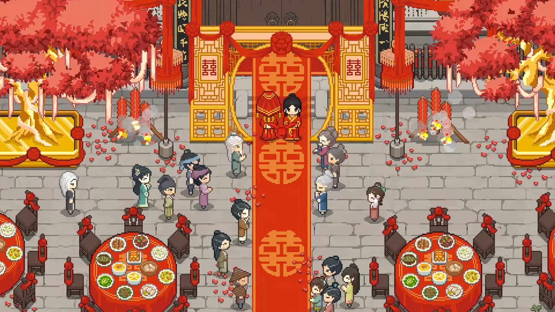 Halcyon Days at Taoyuan trailer screenshot red decoration gathering