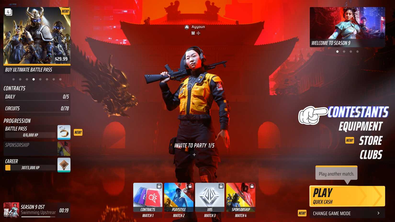 Head to Contestants Menu The Finals