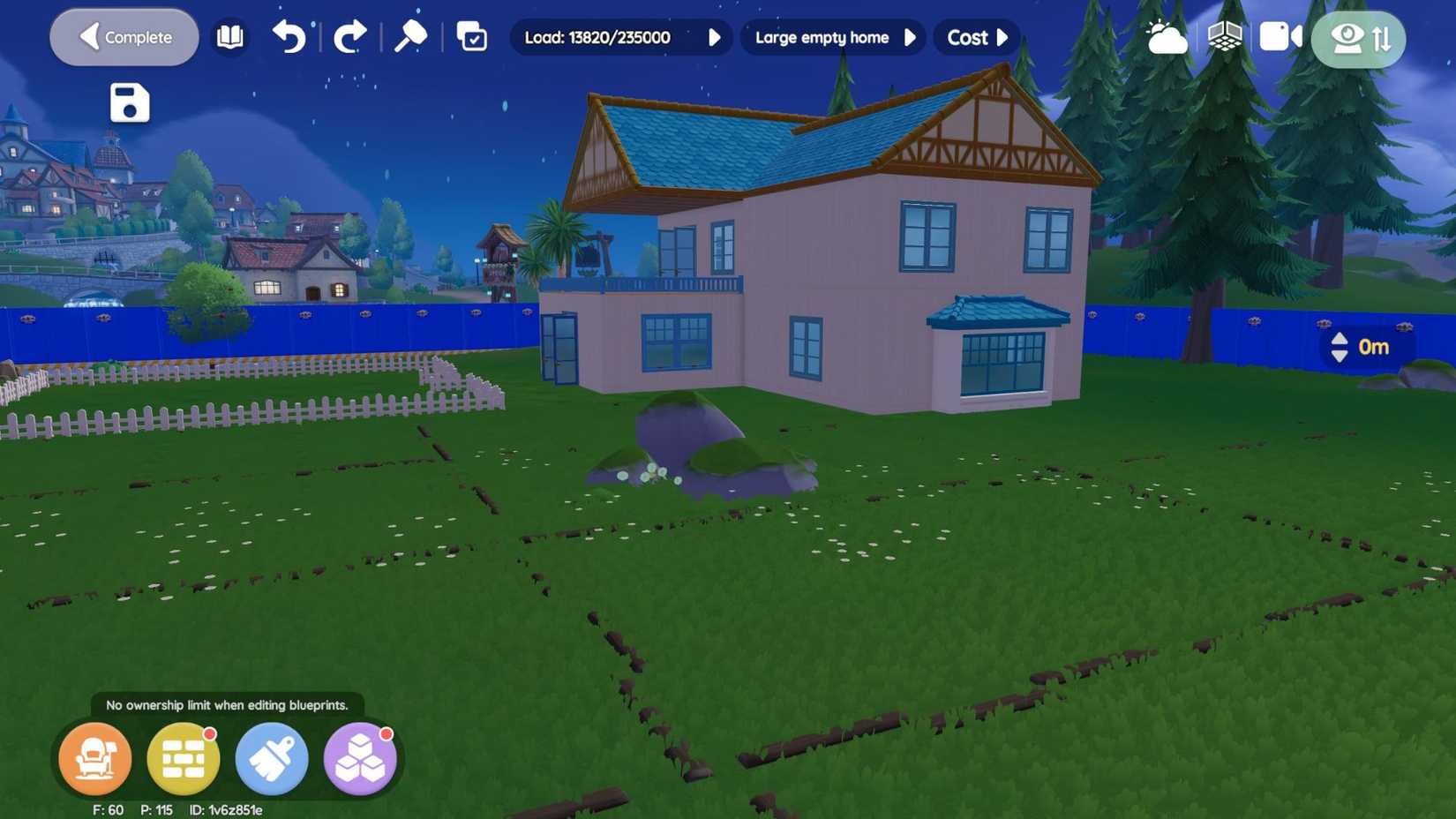 A Heartopia home that uses two different roof tiles