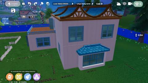 A Heartopia home with four roof tiles that are identical