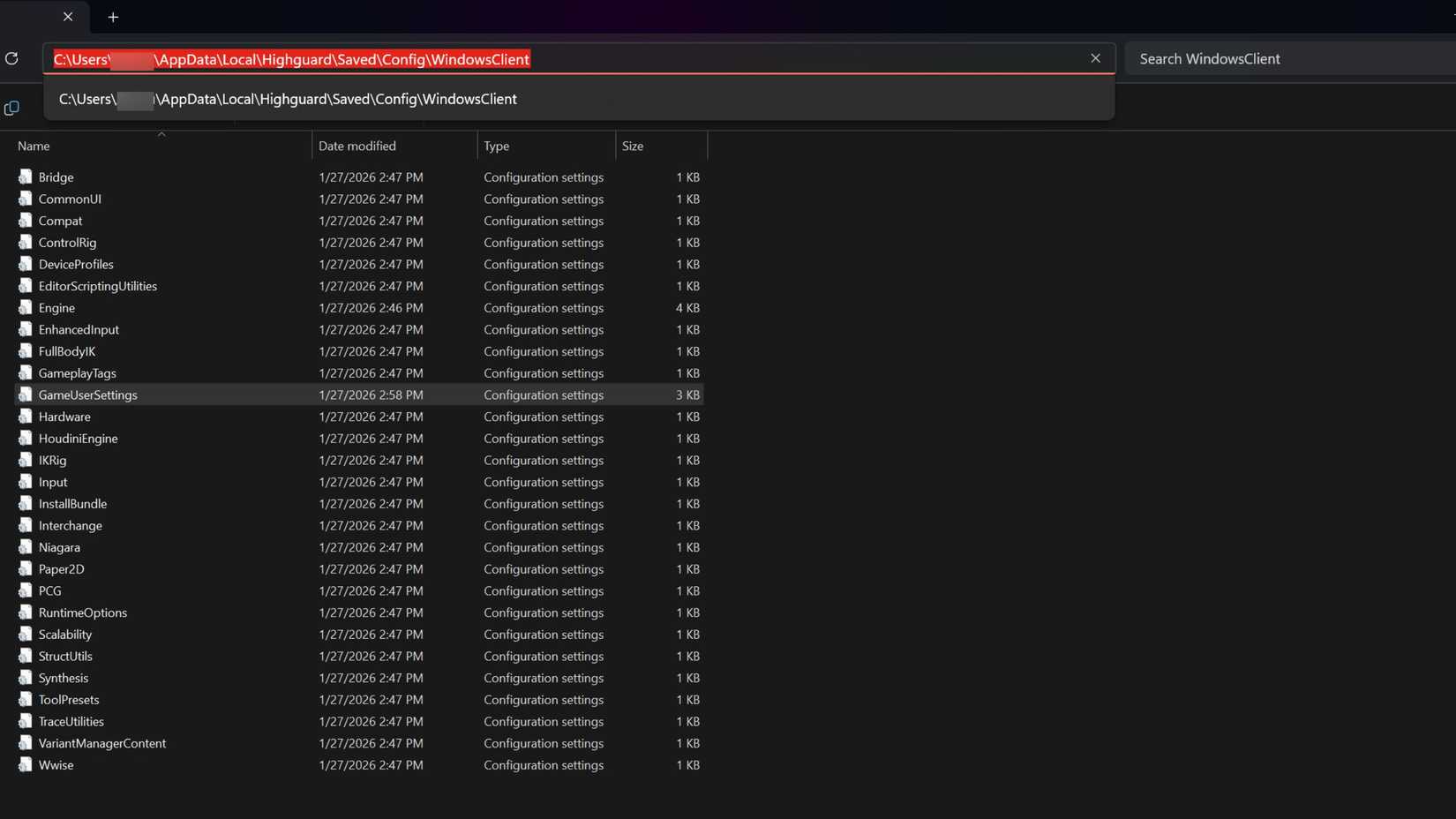 Highguard Local Directory Windows