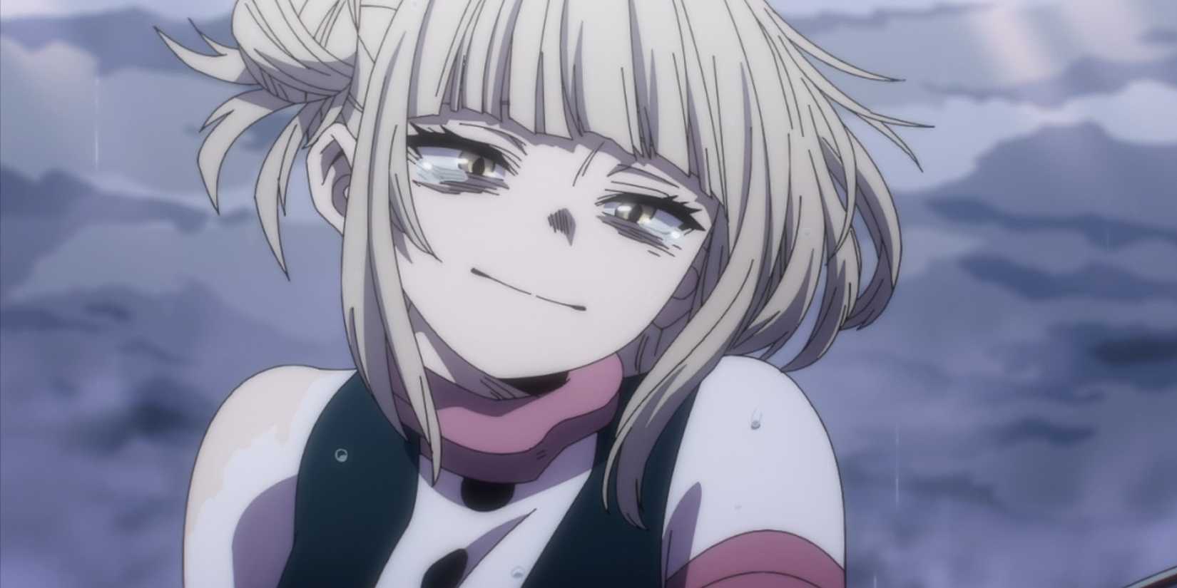 Himiko Toga makes a friendly expression.