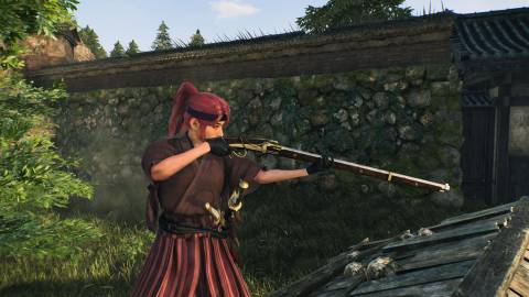 Holding a gun in Rise Of The Ronin (2024)