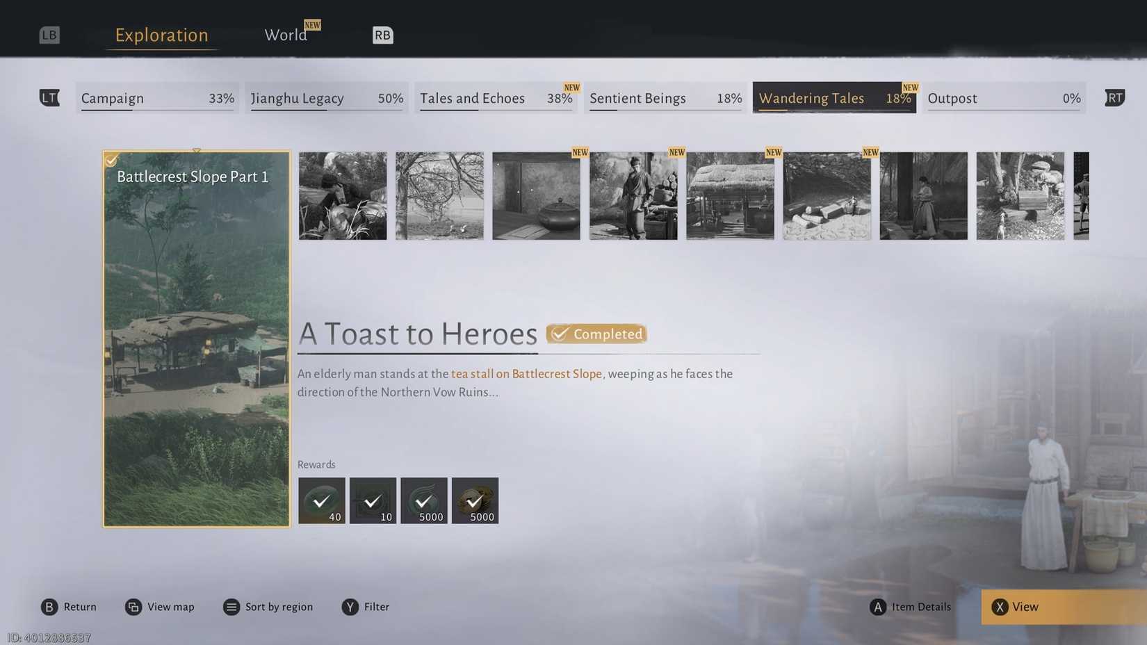 how to complete a toast to heroes wandering tale in wwm