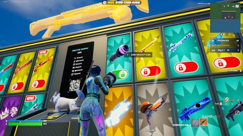 how to get the Low-Gravity SMGs in 1v1 with Every Gun - Fortnite