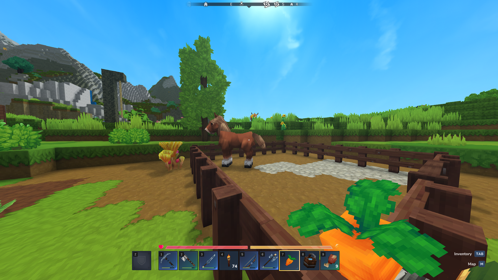 Hytale Corralled Horse