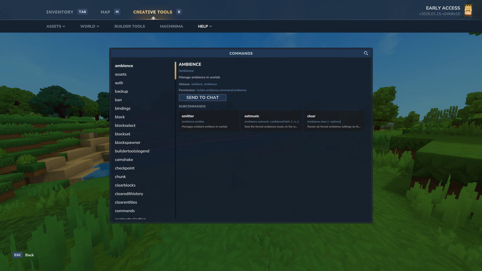 Hytale Admin Commands list