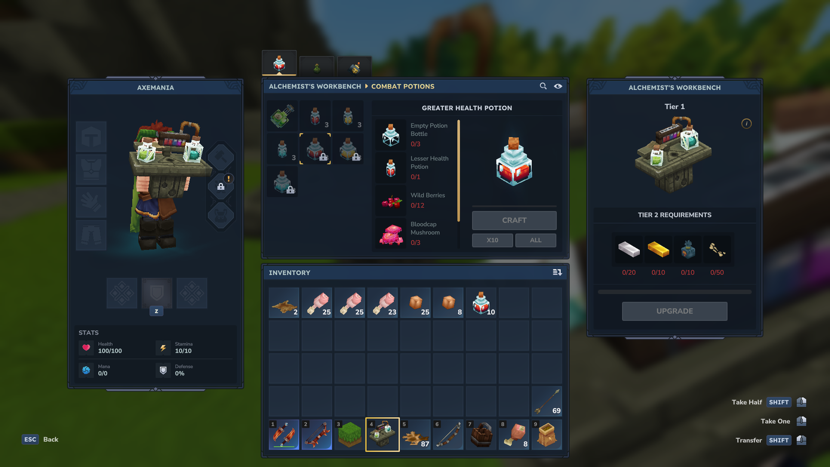 Hytale Greater Healing Potion recipe