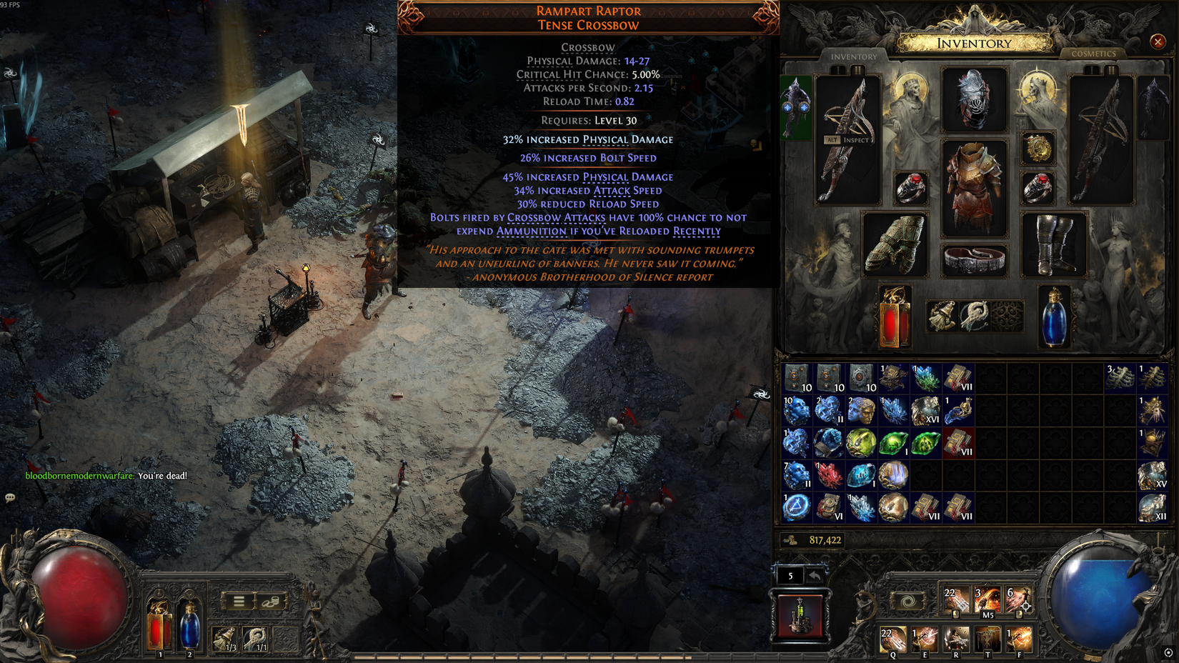 PoE2 Rampart Raptor stats