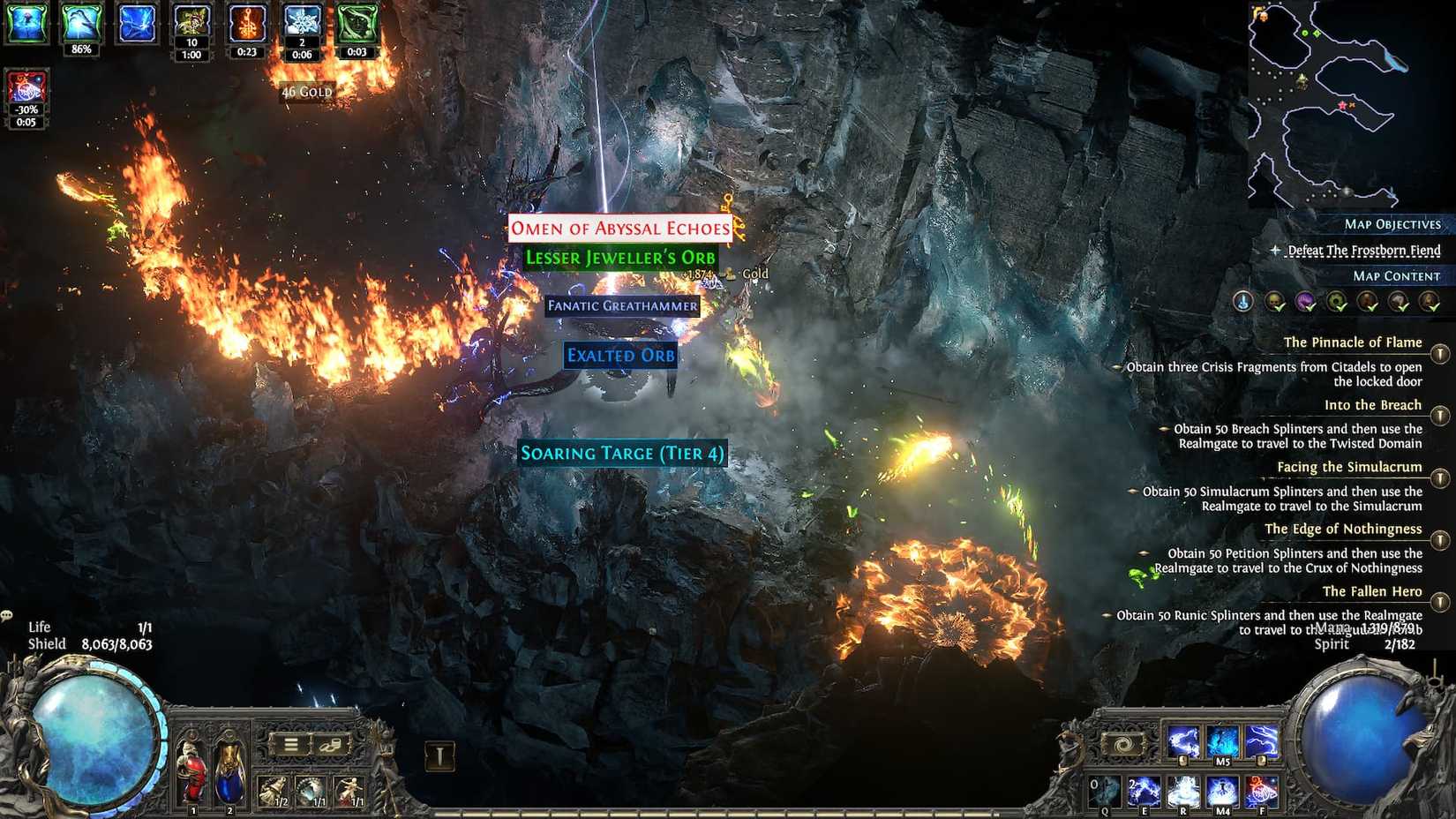 PoE2 Omen of Abyssal Echoes drop