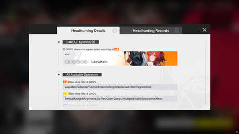 Arknights Endfield Gacha Drop Rates