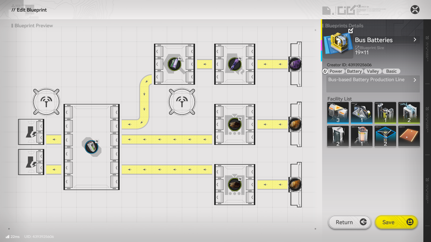 Arknights Endfield Battery Production Line Blueprint