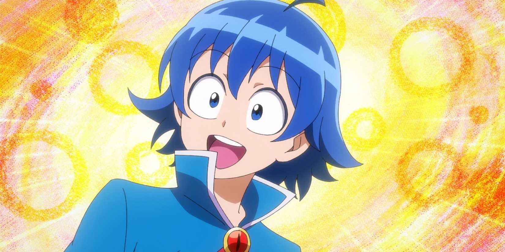 Iruma je velmi spokojený s jiskrami kolem sebe.