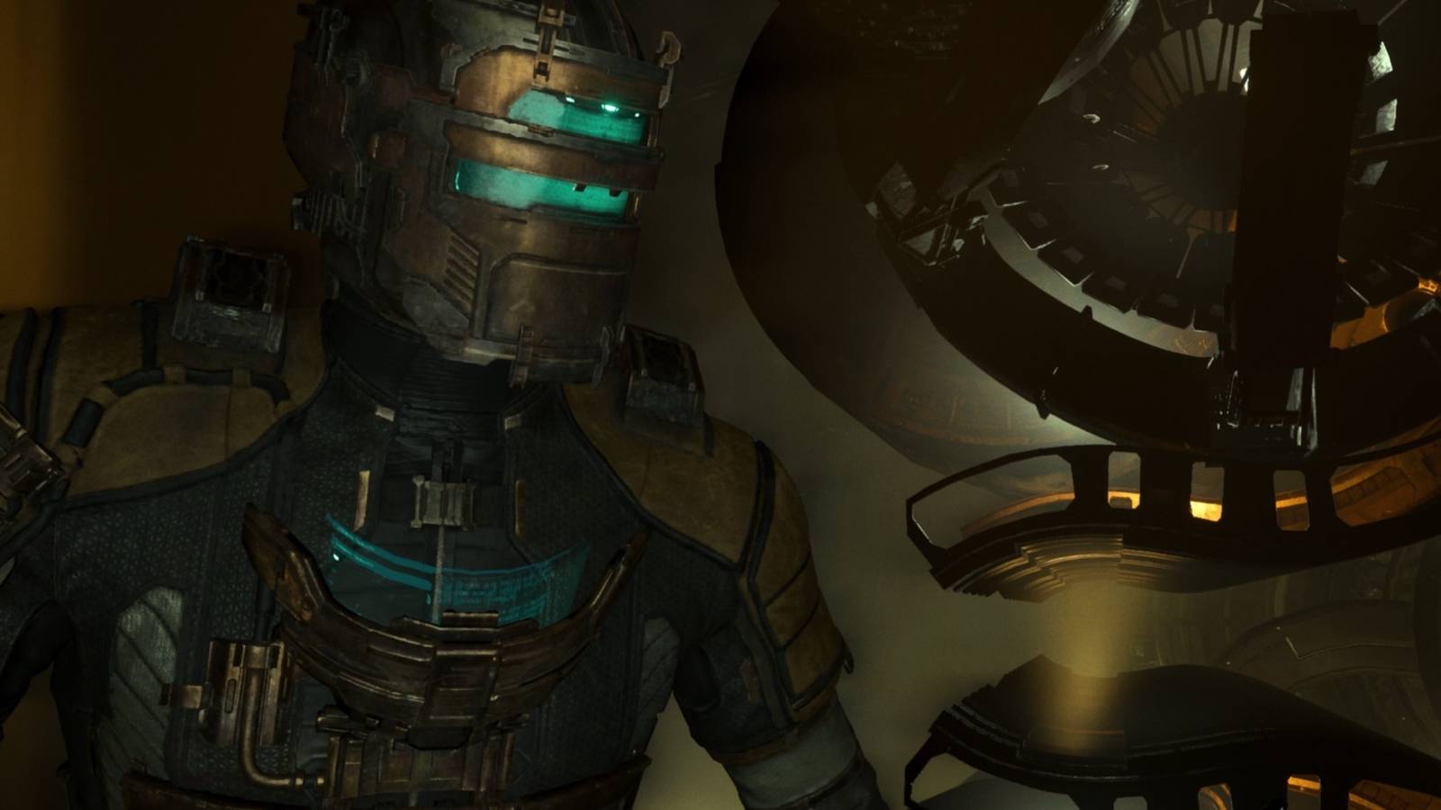 Isaac looking right in Dead Space (2023)