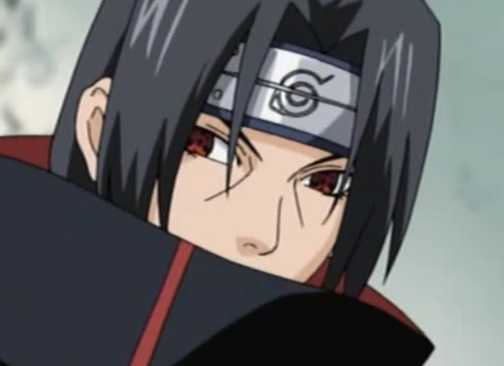 Itachi looks to the side.