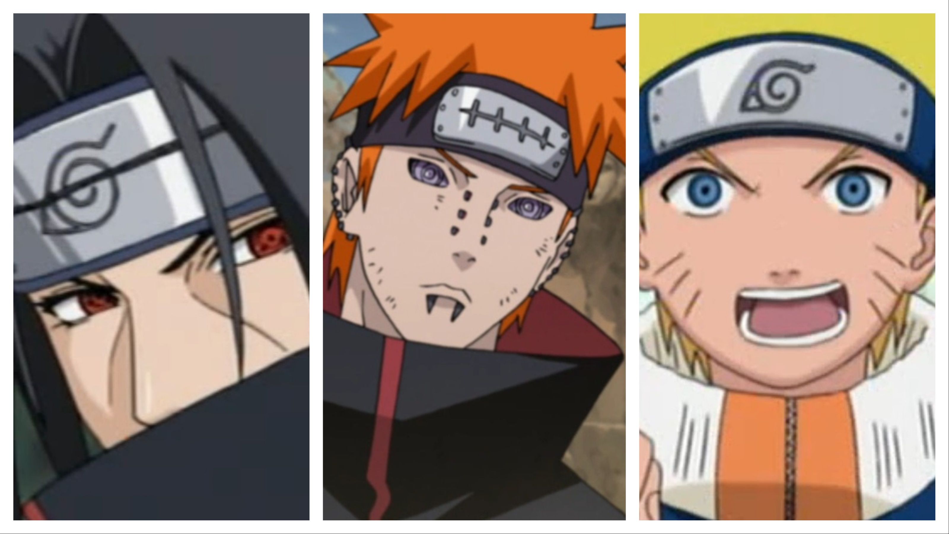 Itachi, Pain, and Naruto Uzumaki