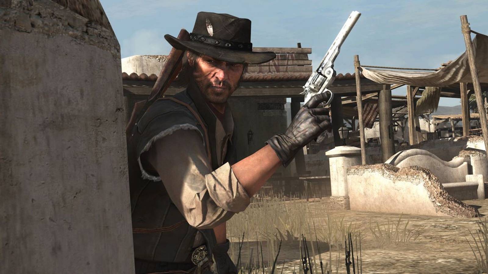 John taking cover in Red Dead Redemption (2010)