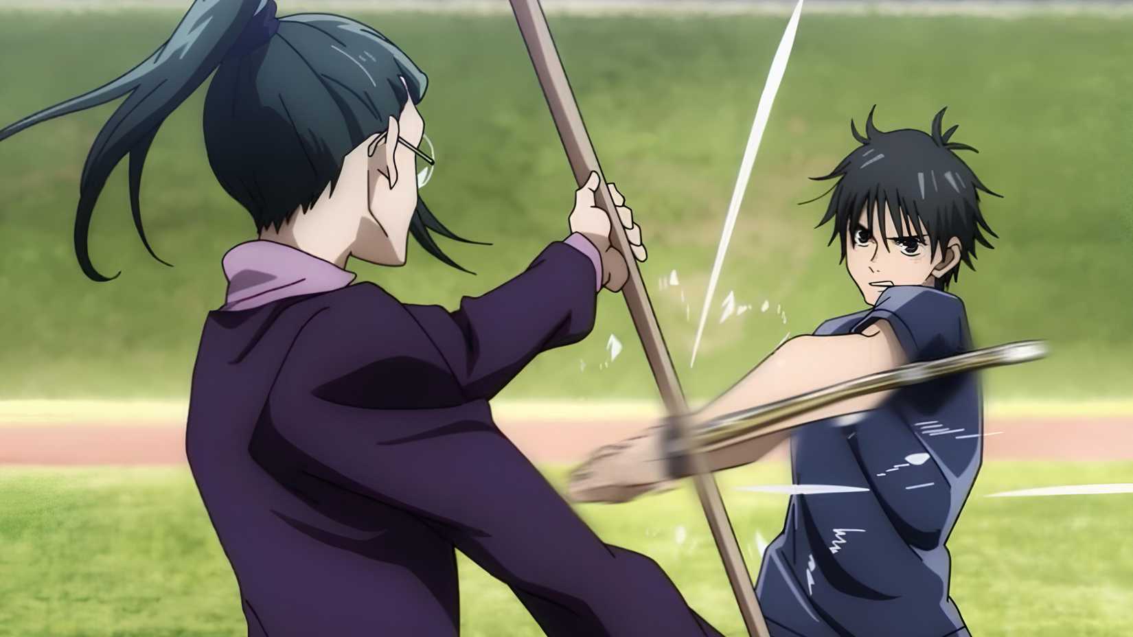 fight jujutsu kaisen yuta and maki