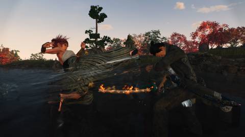 Kicking an enemy in Rise Of The Ronin (2024)