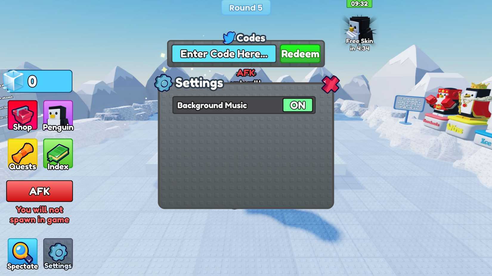 Knockout! the codes tab