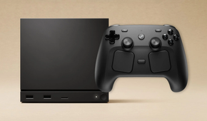 An Image of the Steam Machine and the Steam Controller
