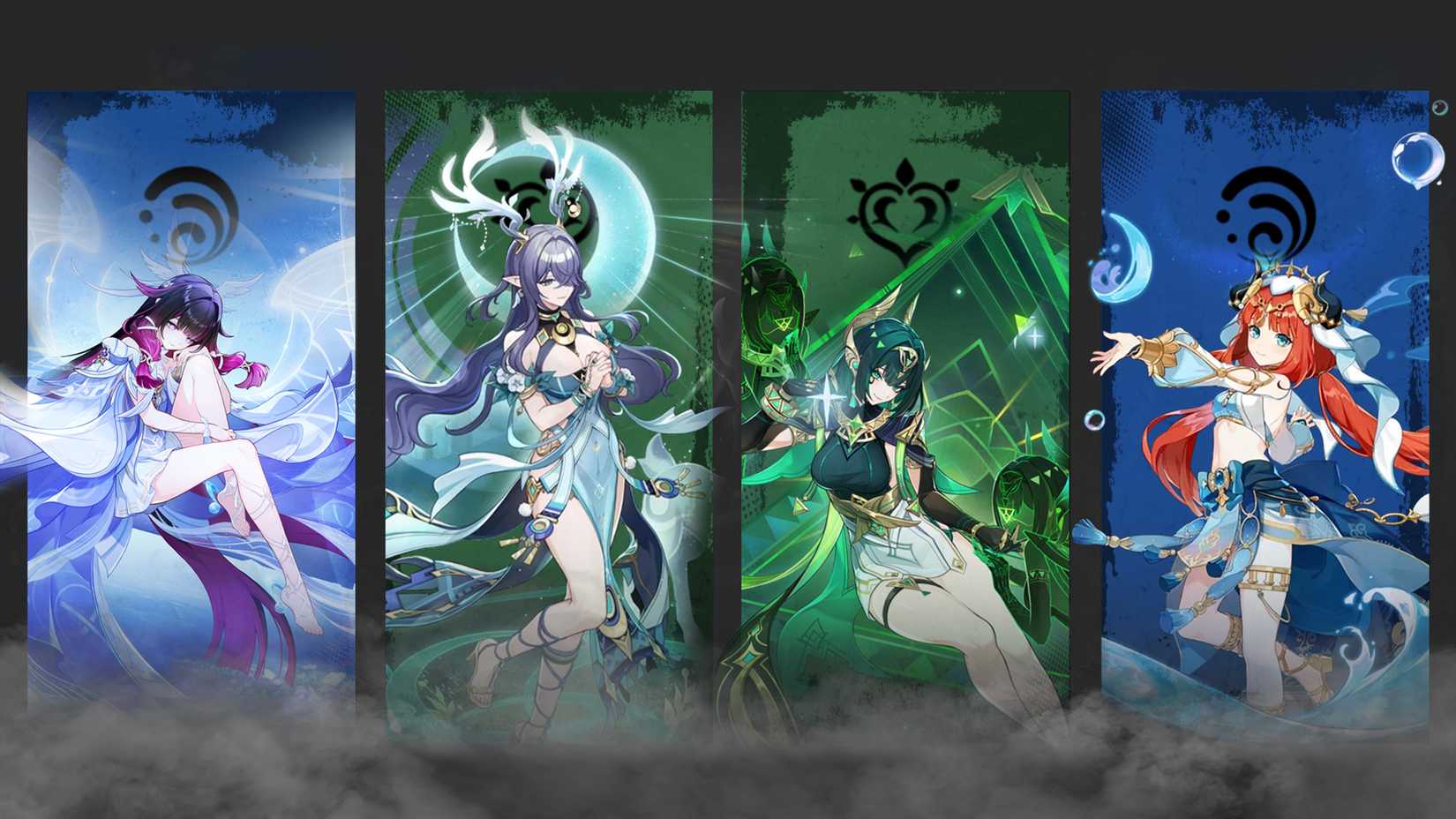 Lauma-Nefer-Nilou and Columbina team in Genshin Impact