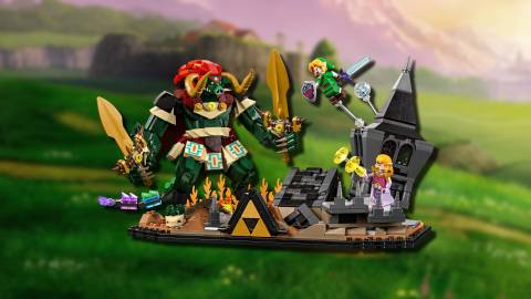 The LEGO The Legend of Zelda Final Battle set in action