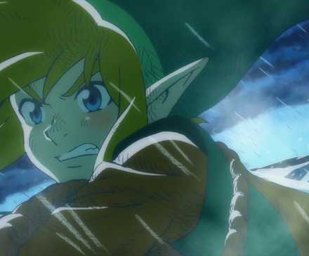 Link in an anime cutscene in The Legend of Zelda Link's Awakening (2019)