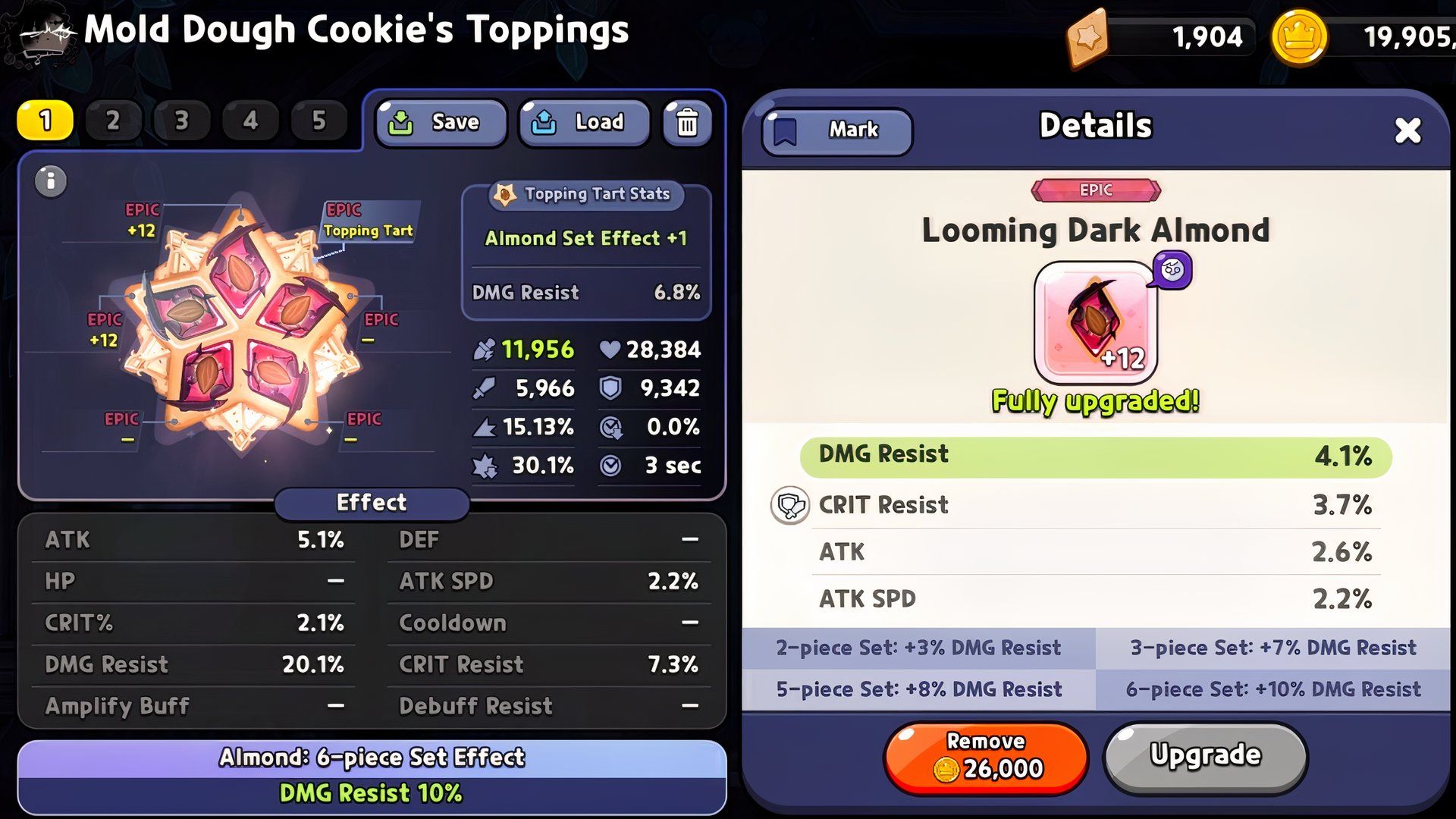 looming dark almond topping build for mold dough cookie in cookie run kingdom