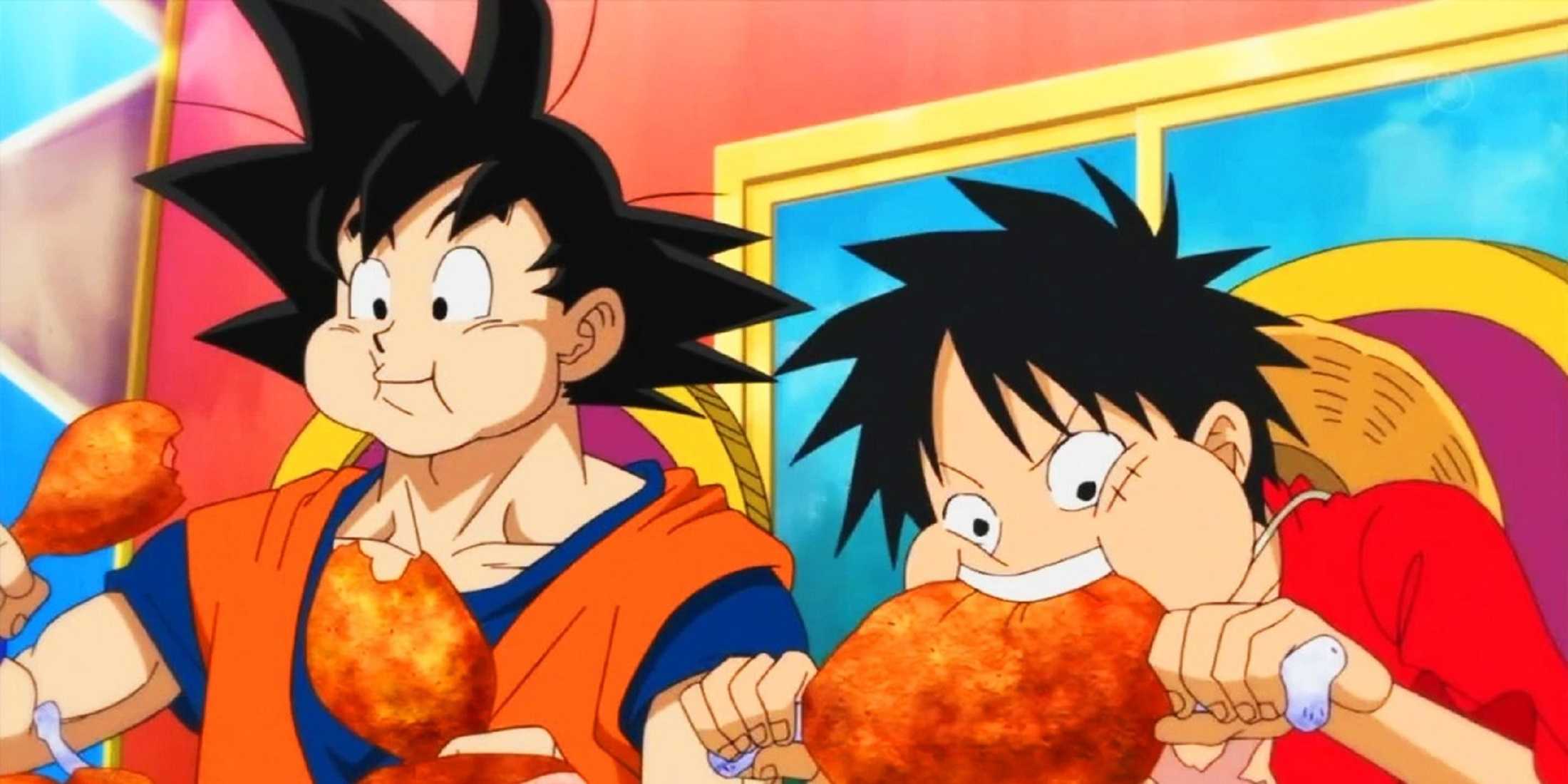 luffy-goku-eating