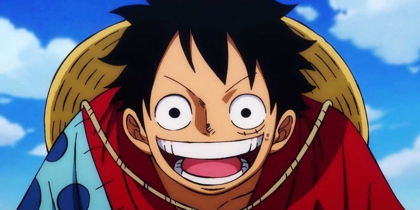 Luffy looks happy in his Wano robes.