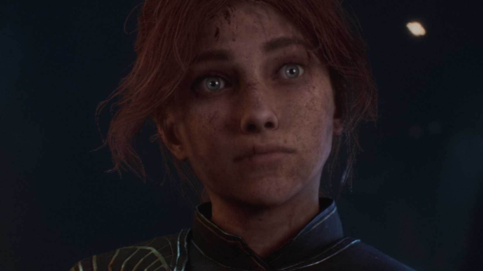 Maelle tilting her head in Clair Obscur Expedition 33 (2025)