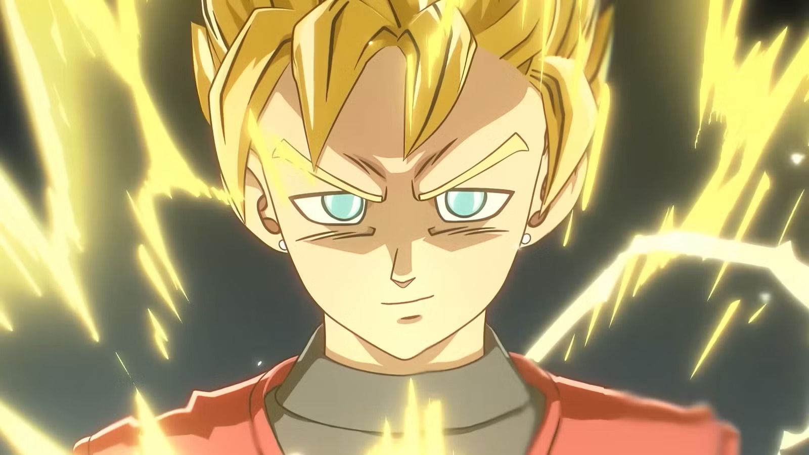 Main character in Dragon Ball Age 1000 turning Super Saiyan
