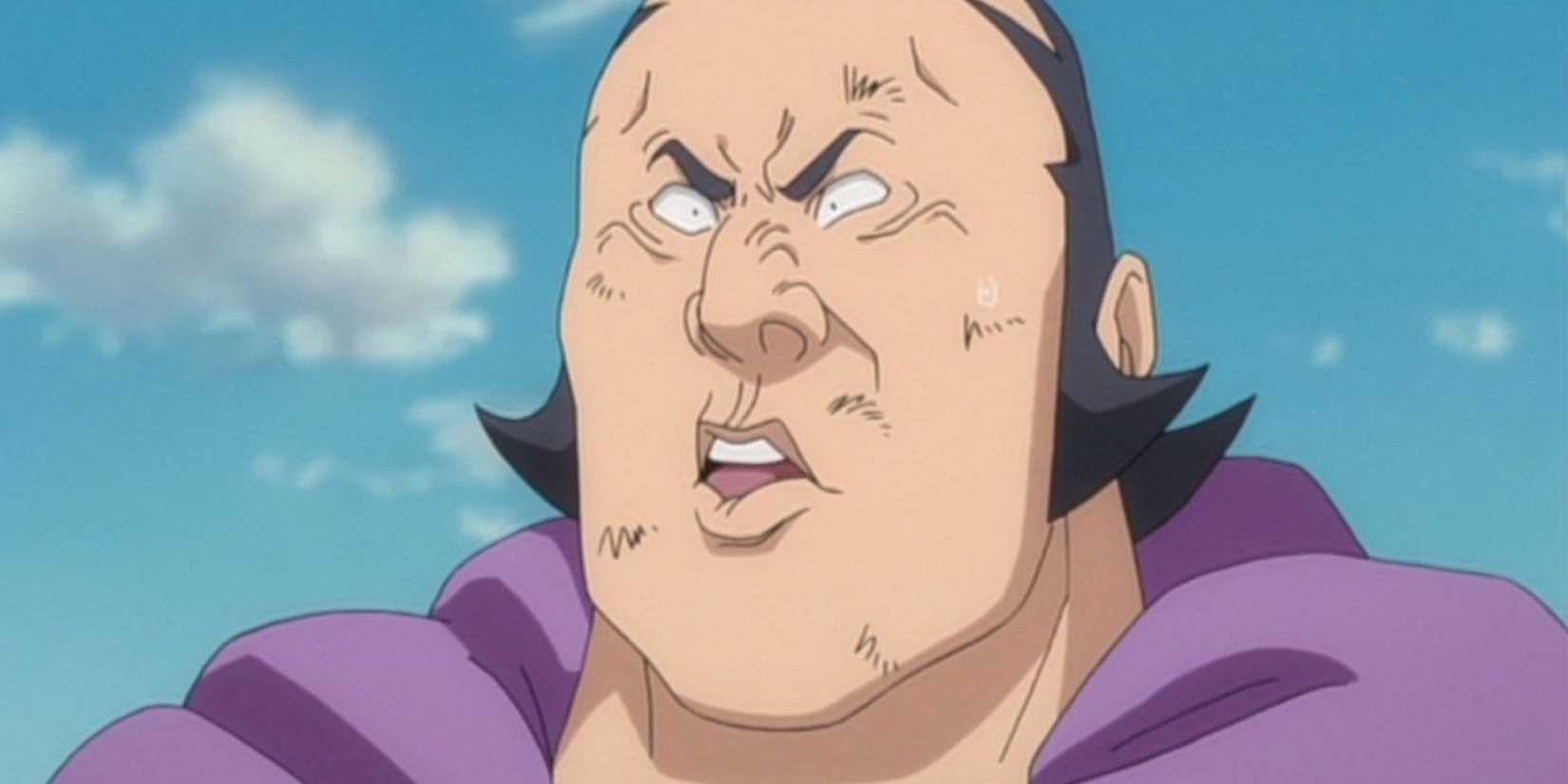 Marechiyo Omaeda makes a strange face.