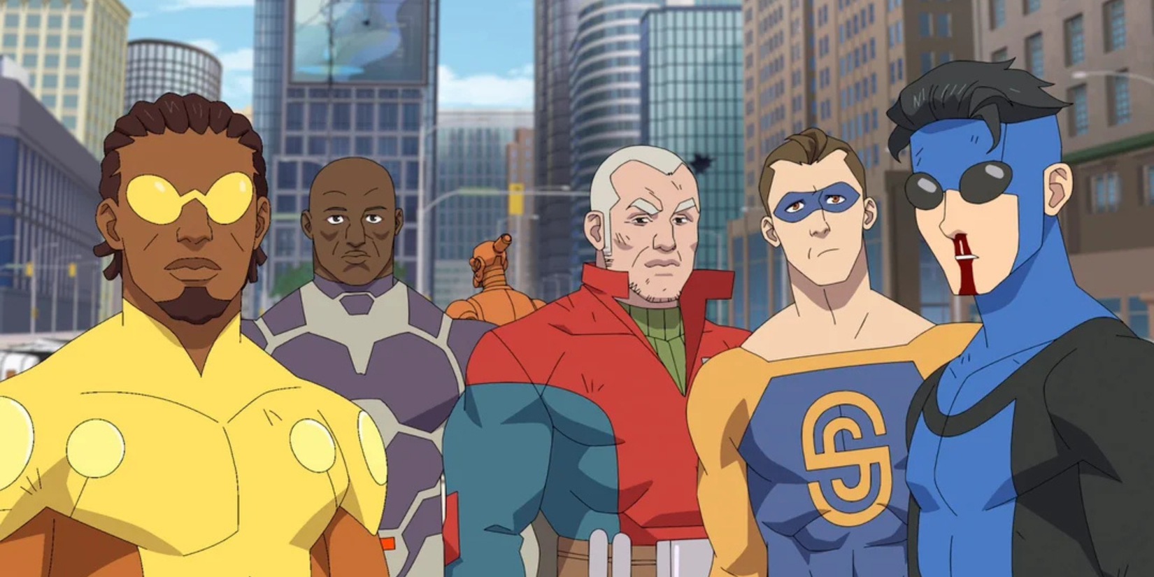 Mark Grayson with Other Heroes Invincible Season 4