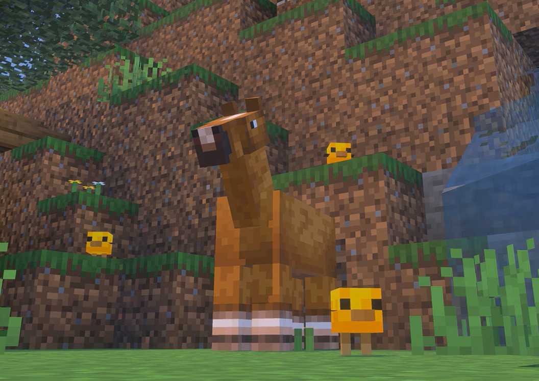 Tampilan dalam game Minecraft