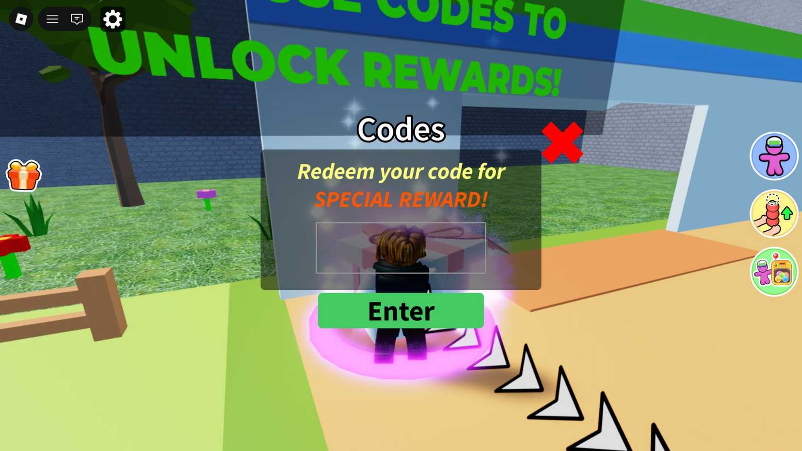 Mini Mart Together the codes tab